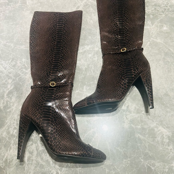 Sam Edelman Women's Elia Pointed Toe Snake Pattern Knee High Boots SZ 6.5 - Picture 3 of 7